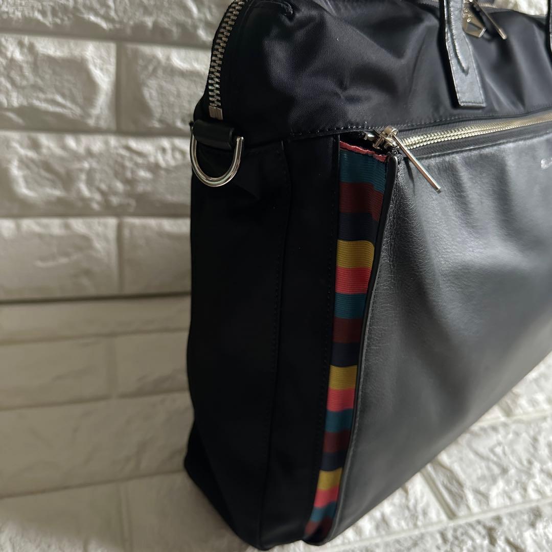 現行品 ポールスミス　ブリーフケース　レザー　ナイロン　ビジネスバック
