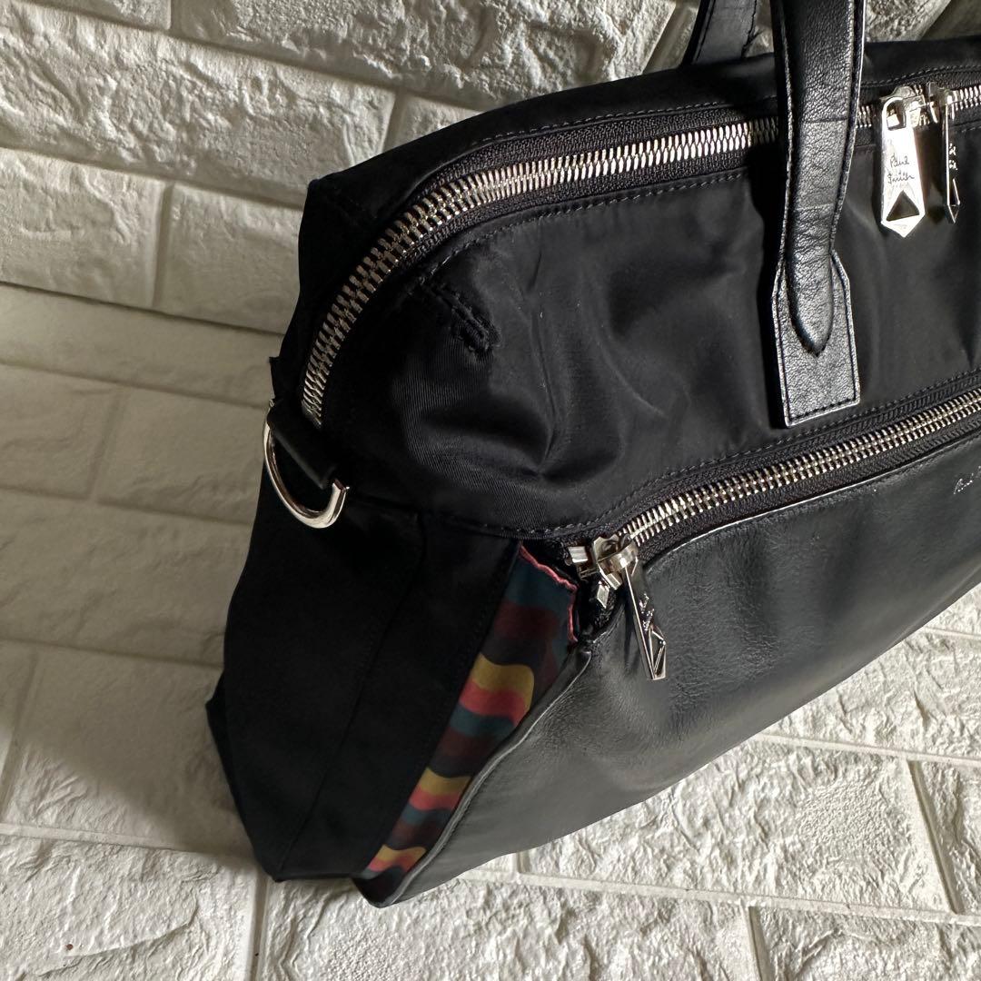 現行品 ポールスミス　ブリーフケース　レザー　ナイロン　ビジネスバック