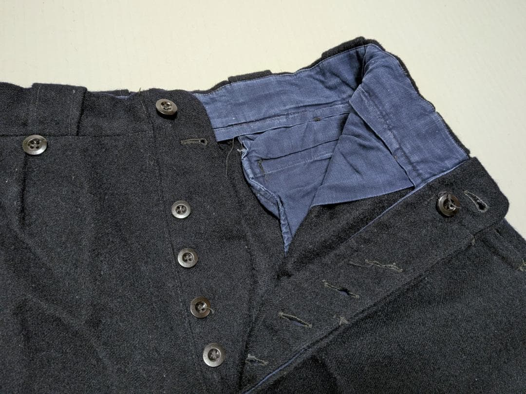 50's 60's フランス軍 国境警備隊ラインパンツ ウールスラックス ②