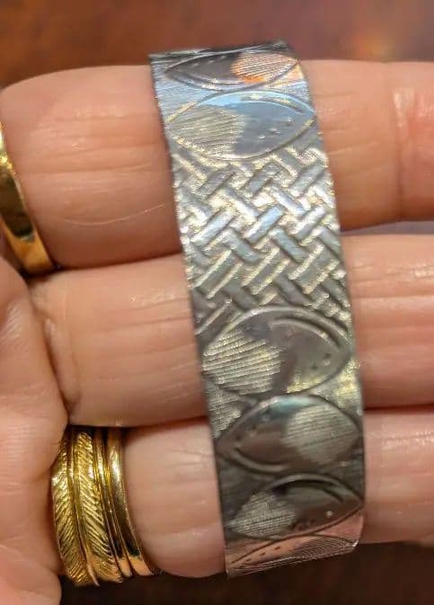 専用シルバー エッチング模様 バングル、ラピスシルバーブレスレットセット