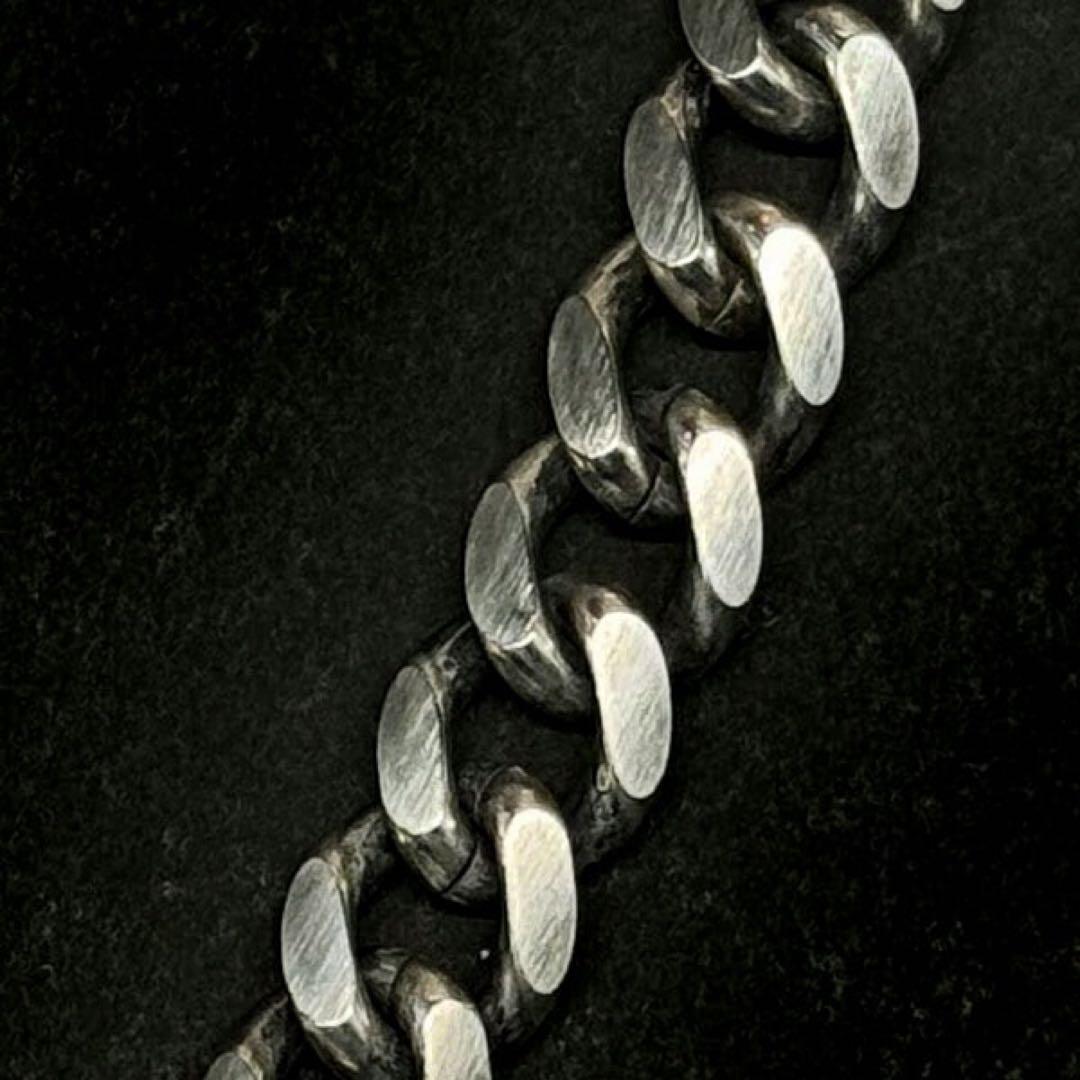 GMM別注　シルバー ウォレットチェーン 約35cm フック式 ナスカン