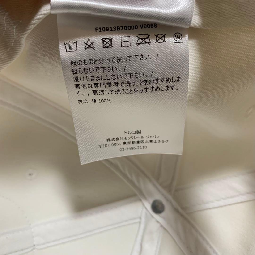 モンクレール　キャップ　デカワッペン　帽子　ホワイト　国内正規品 4K19