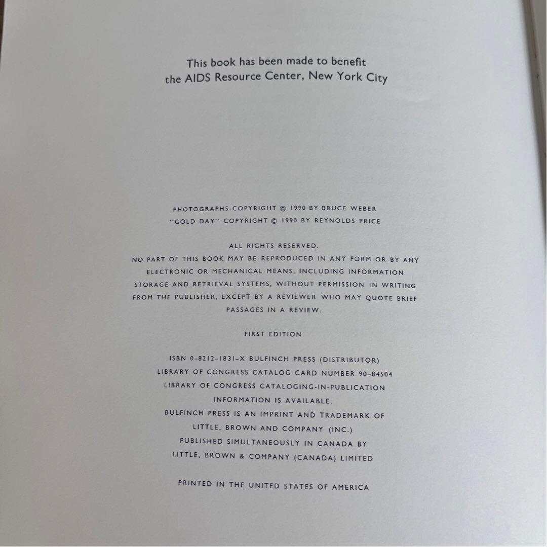 BEAR POND Bruce Weber 初版本 1990年 写真集 希少本