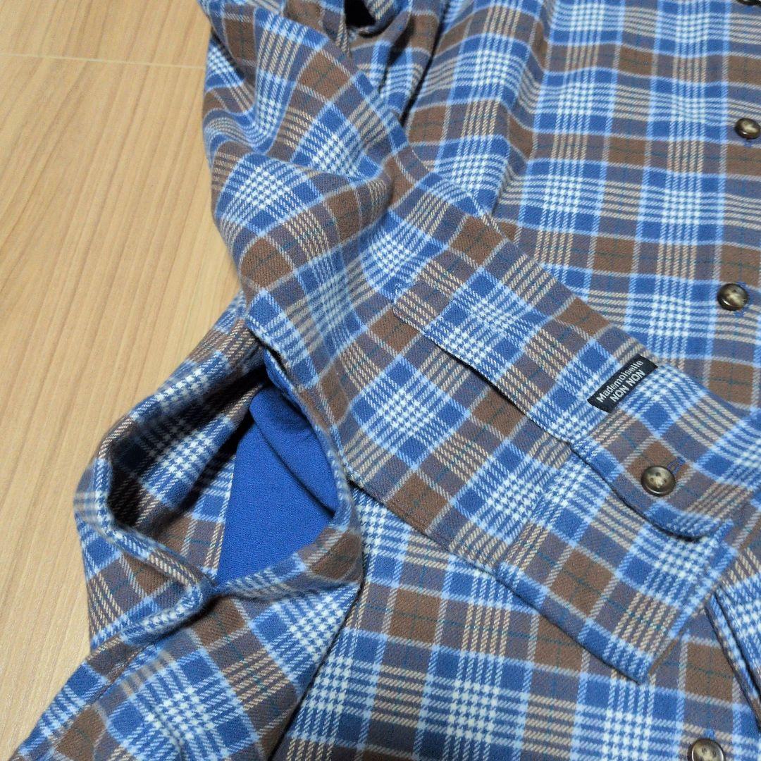 新品タグ付き❗️マドモアゼルノンノン 長袖 チェックネルシャツ　チュニック❣