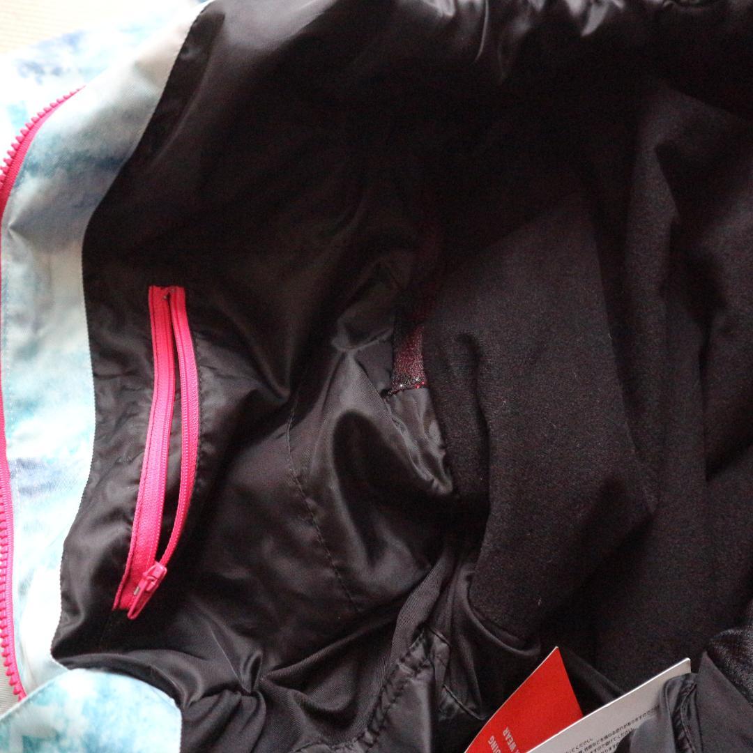 新品 レディースL パスケース付 多収納 スノーボードウェア上下セット スキー