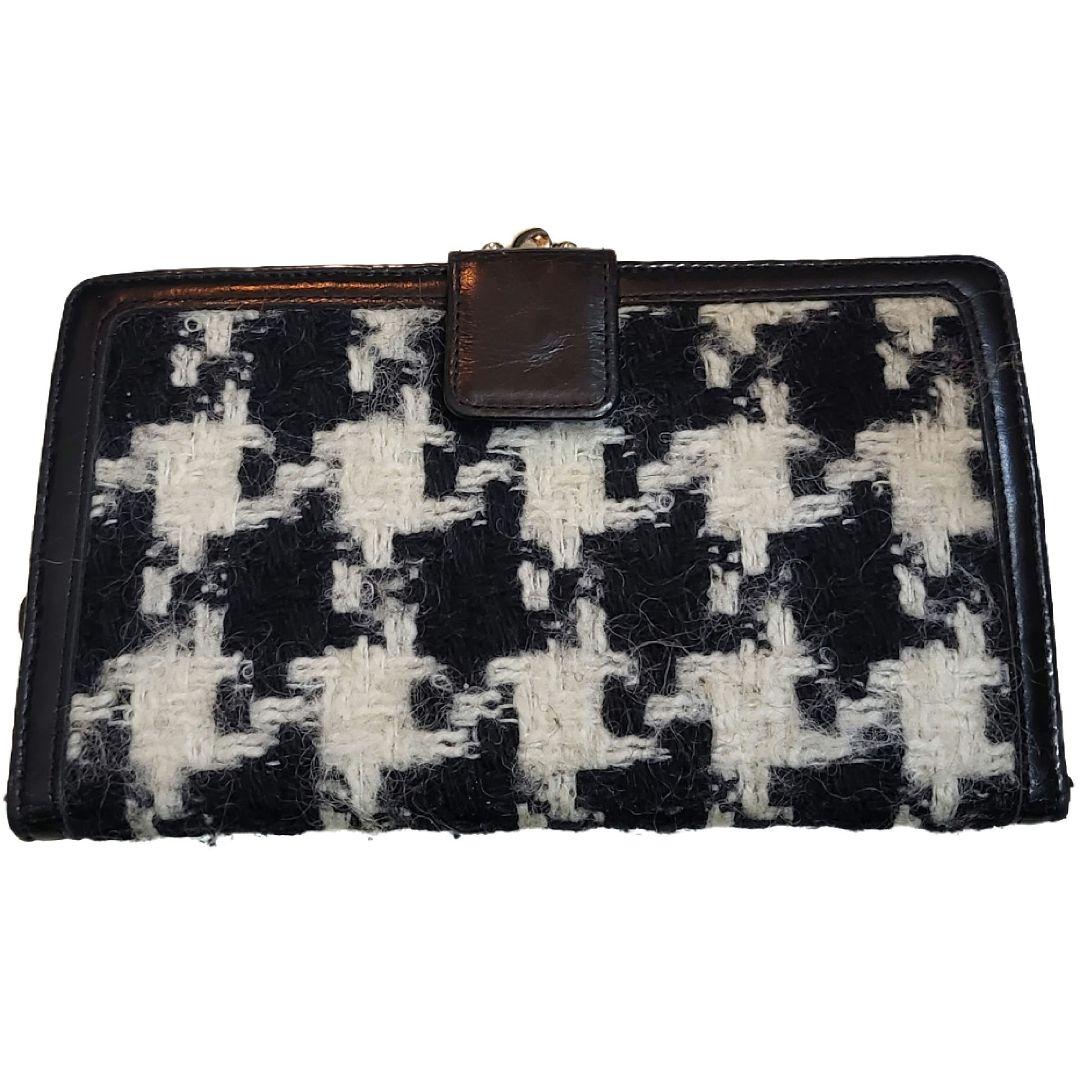 小物 90s Y's Houndstooth Wo Felt wallet