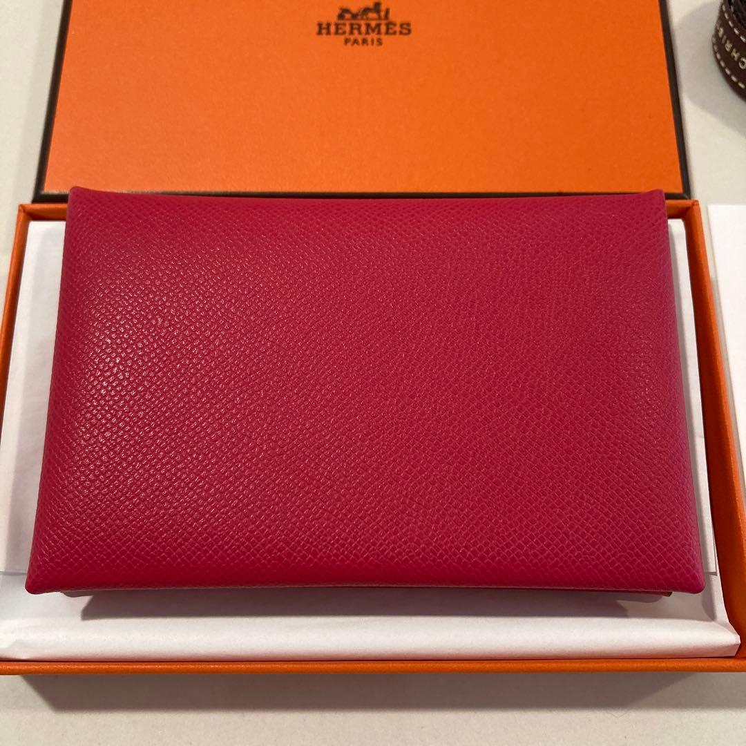 s*e様 新品未使用HERMESエルメス ガルヴィ カード.名刺入ローズメキシコ