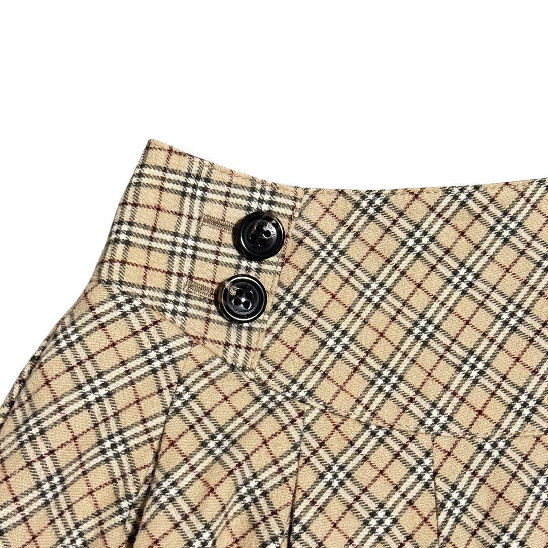 希少✨バーバリーブルーレーベル ミニスカート フレア プリーツ ベージュ S