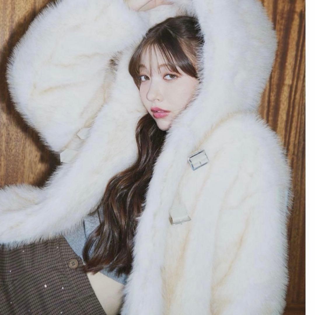 jouetie ベルトフードファージャケット/ファーコート　アウター