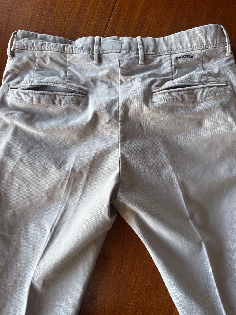 【着用1回】INCOTEXインコテックス 100型 トリコチノ グレージュ 31