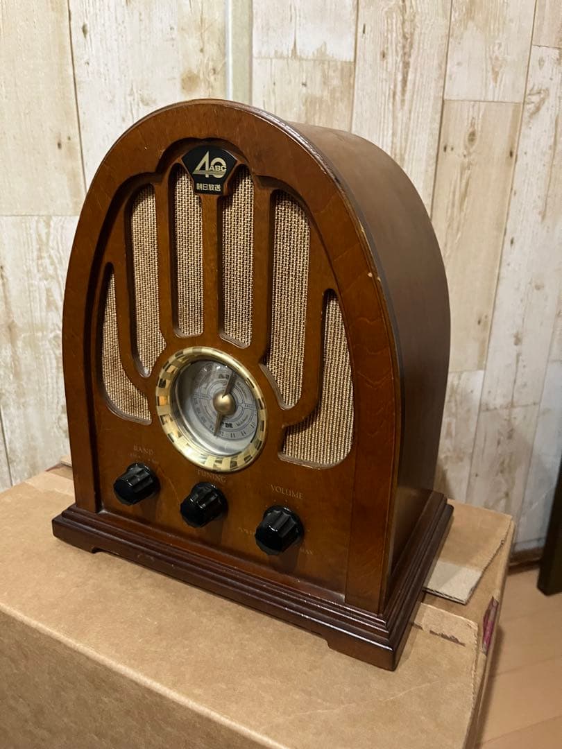 朝日放送　40周年記念品　松下電器製　AM FM レトロ調　ラジオ　中古品
