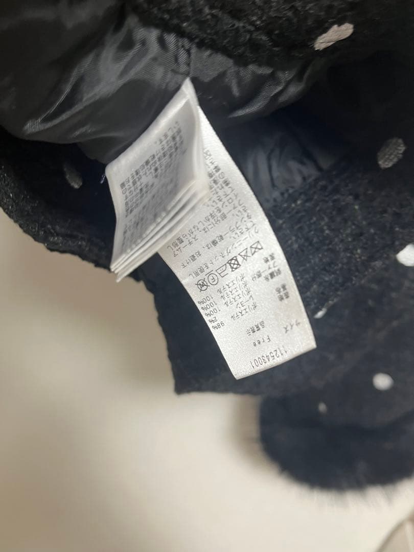 新品Darich ダーリッチ ドットツイードジャケットコート ブラック