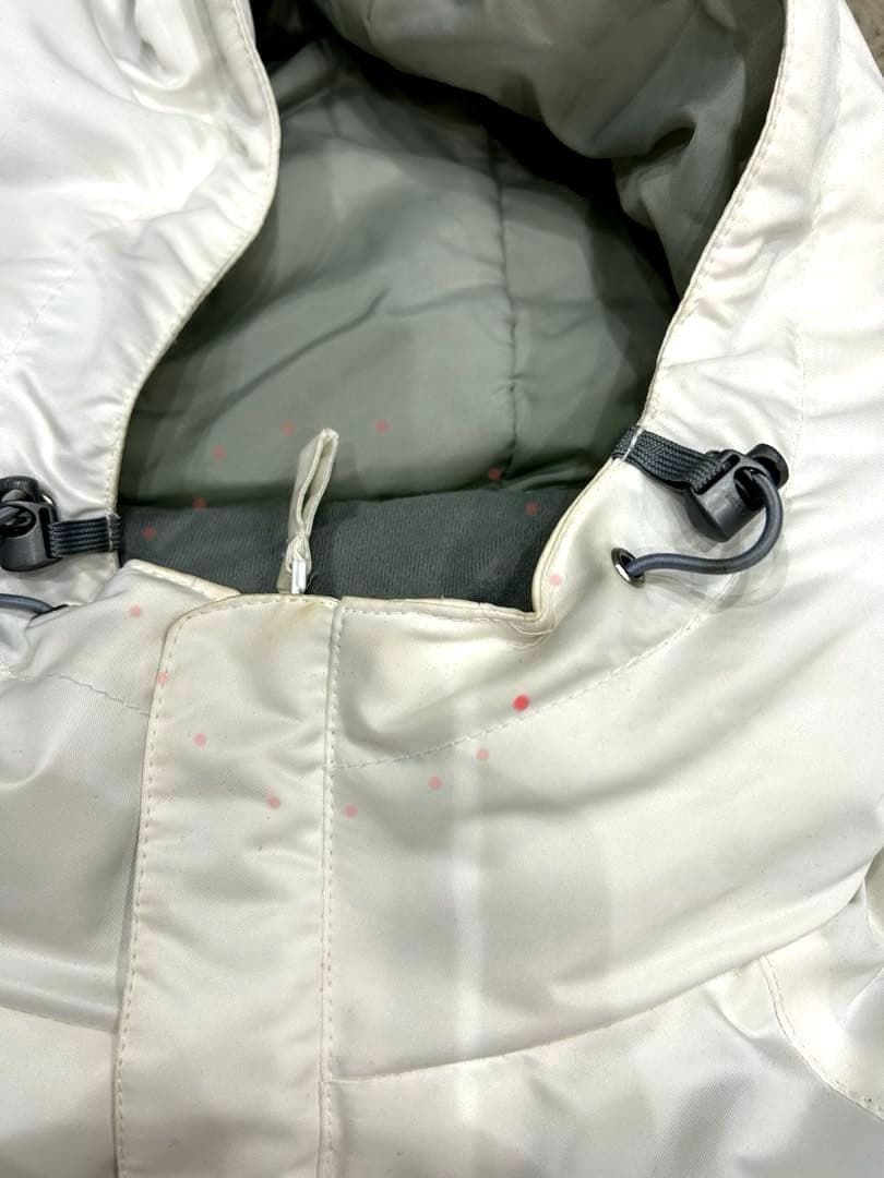 POINTSQUARE 子ども用スキーウェア 上下セット　ホワイト/グレーＬ