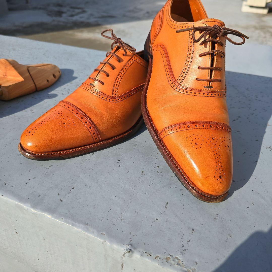 SCOTCH GRAIN ビジネスシューズ 25.5cm ブラウン セミブローグ