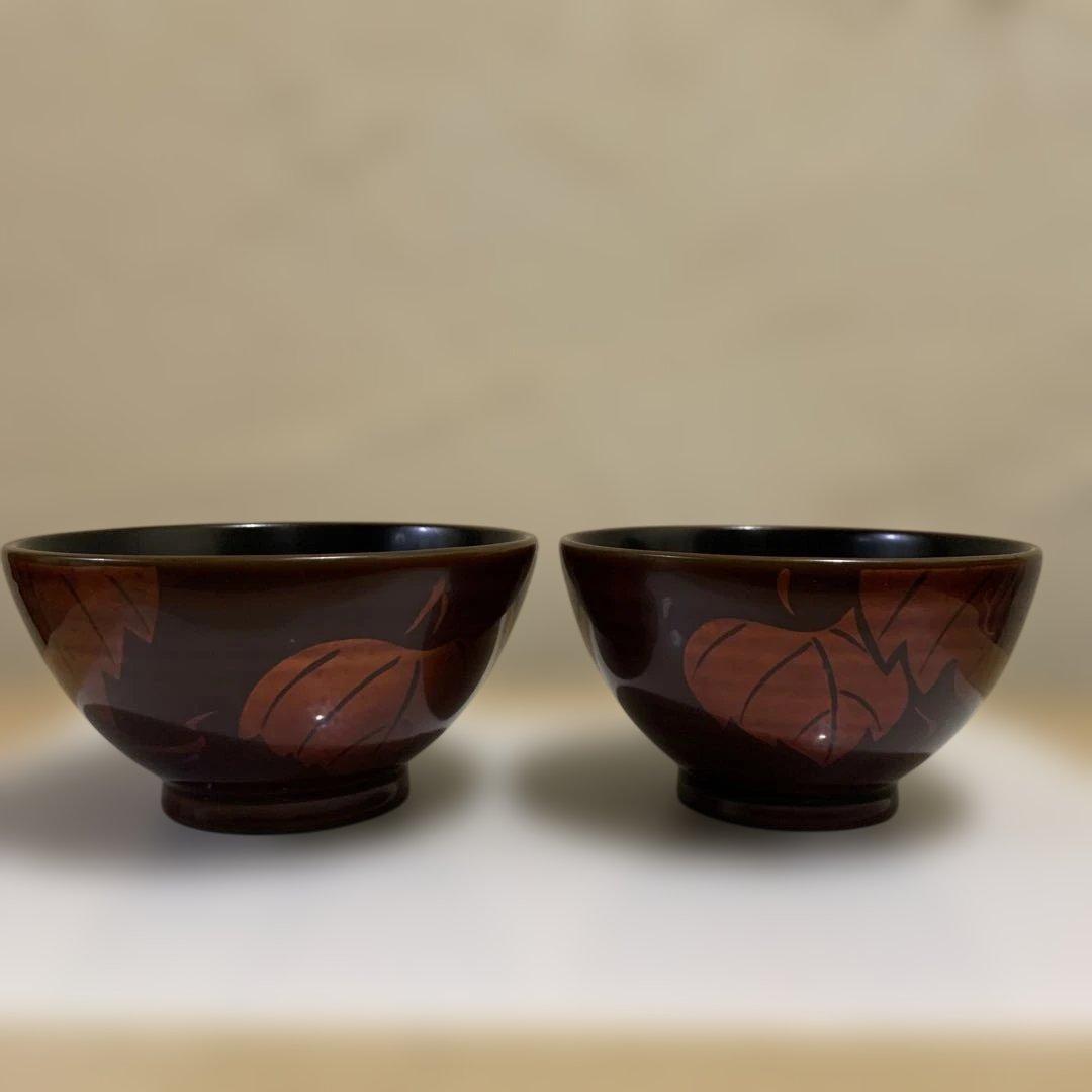 輪島塗　高洲堂　椀　黄溜塗　霞蒔絵