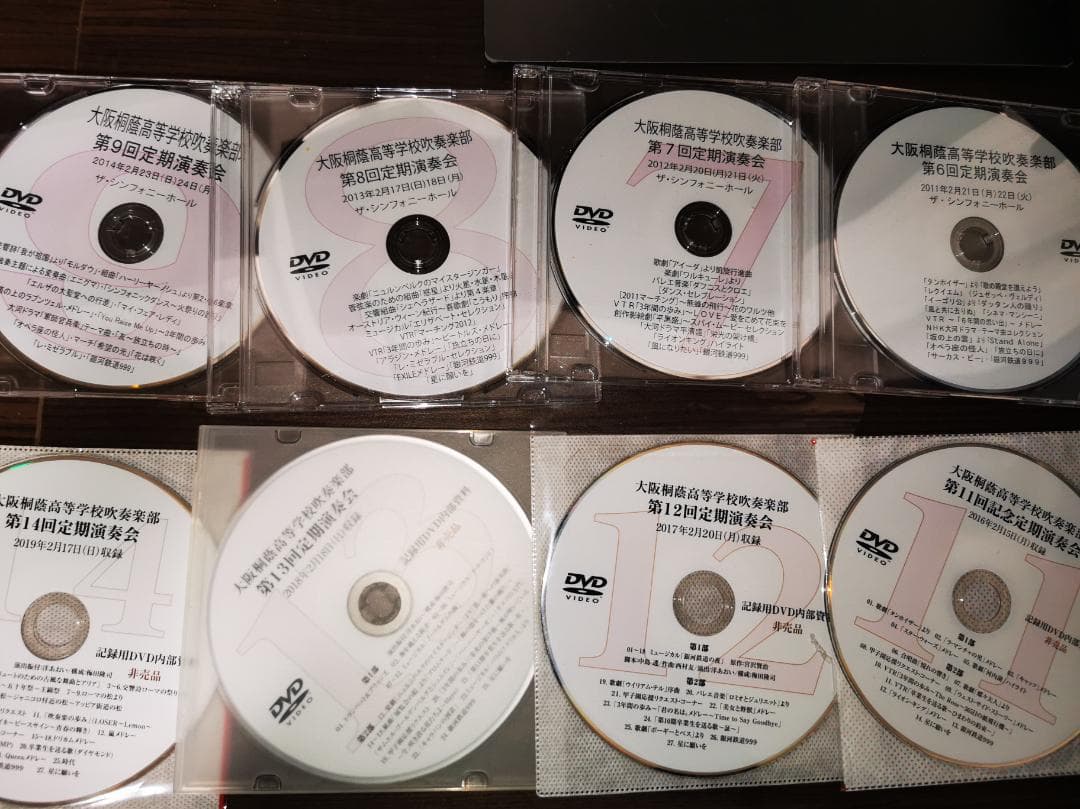 大阪桐蔭高校吹奏楽部 定期演奏会 第6回～第14回 8年分 DVDセット