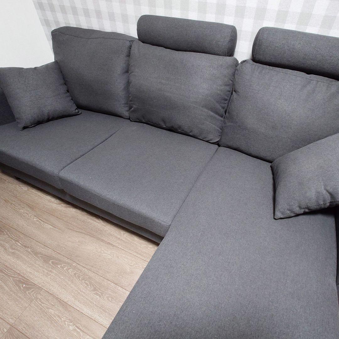 モダンデコ ３人掛け カウチソファ L字型