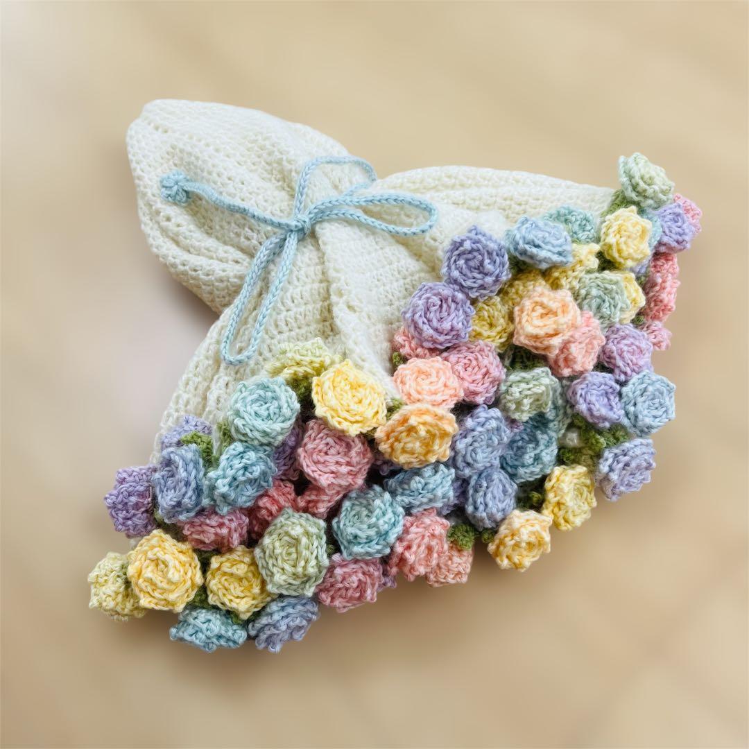 花束ブランケット　レインボーローズ