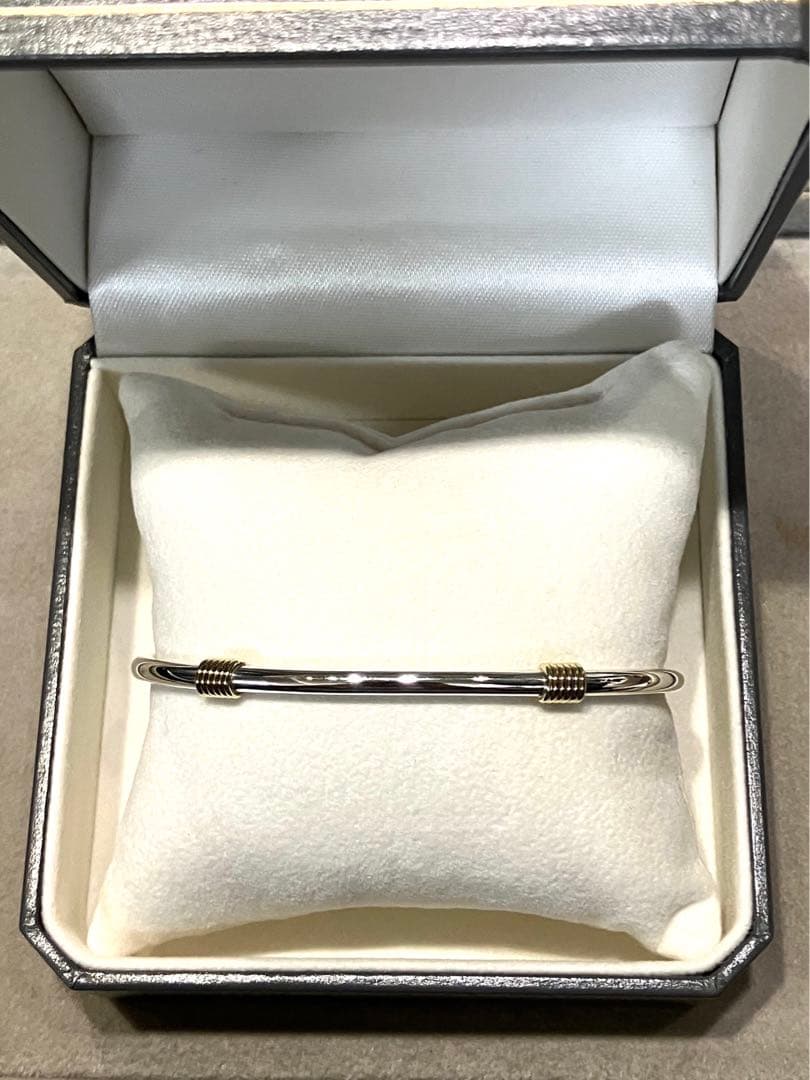 Tiffany & Co. ティファニー シルバー925 K18 YGバングル