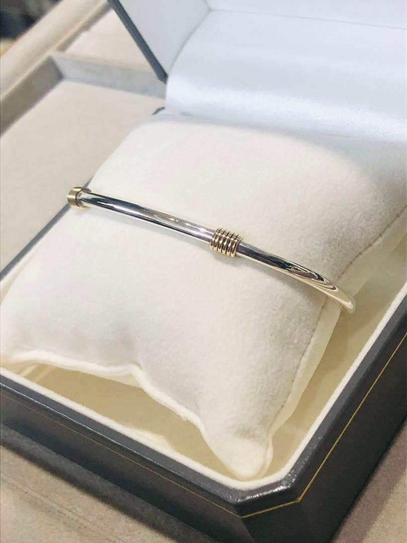 Tiffany & Co. ティファニー シルバー925 K18 YGバングル