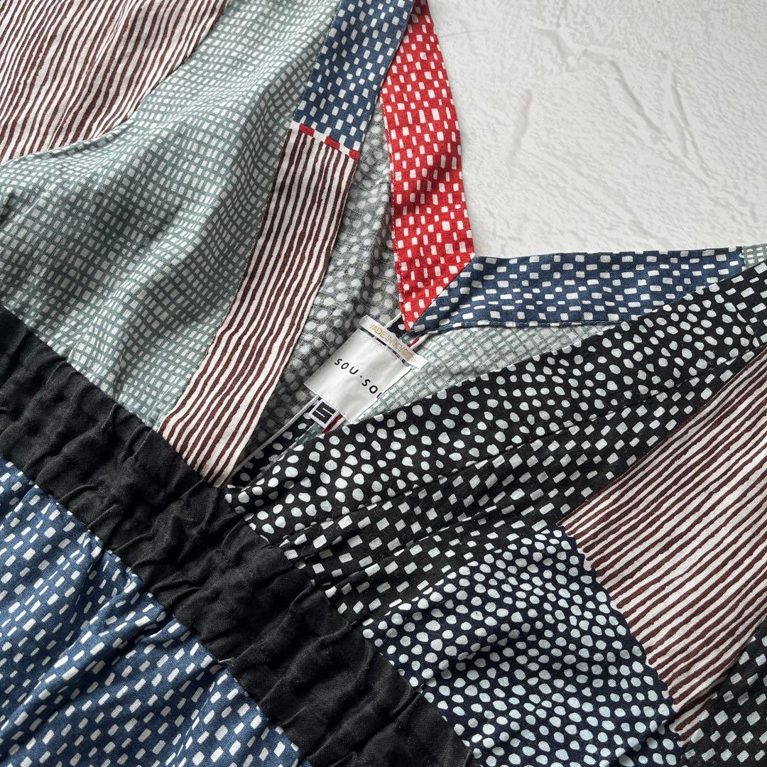 sousou ゆかたみたて 着物 浴衣 ワンピース 麻