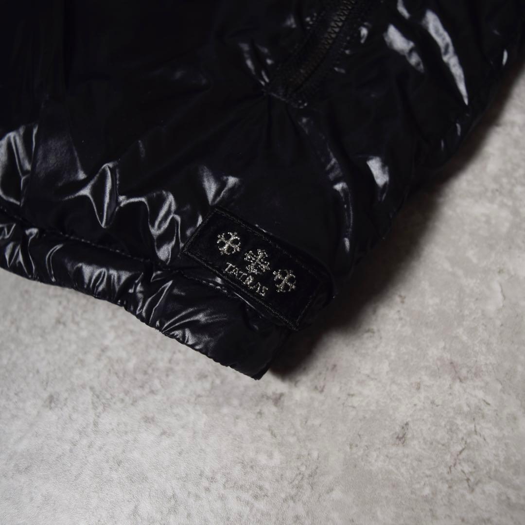 y2k TATRAS ダウンベスト 光沢 リバーシブル ダイヤキルト 平成ギャル