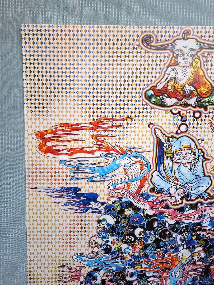 村上隆作品『死の山の業火に座禅する二人の羅漢』