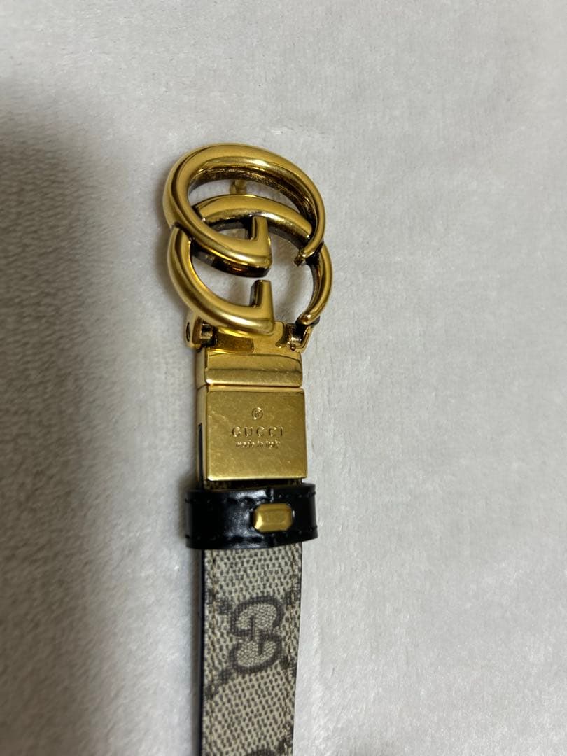 GUCCI グレー ブラック ベルト