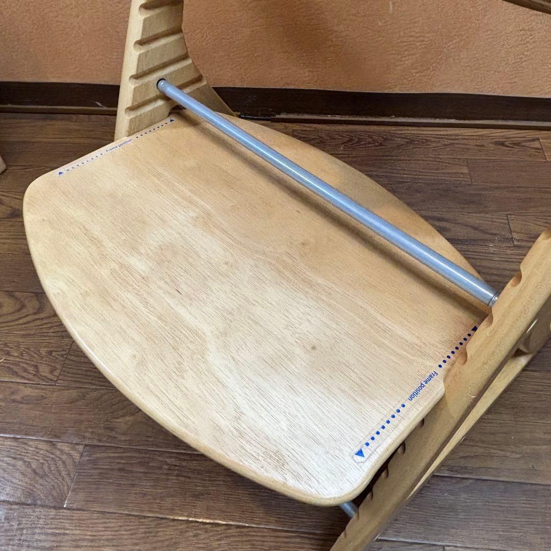 ☆超美品☆【大和屋】すくすくチェアプラス テーブル付き ナチュラル