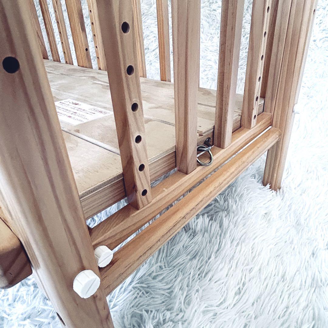 大和屋 そいねーるⅢ　ベビーベッド　ナチュラル サポートベルト付き