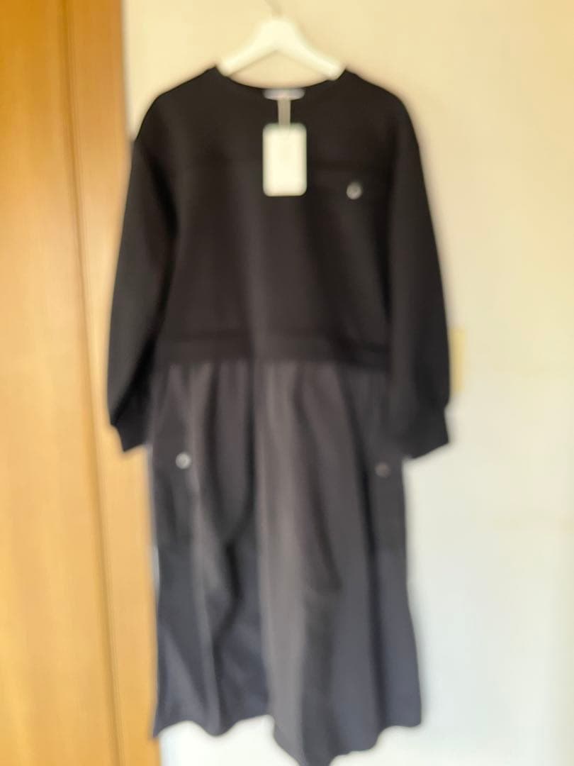 PLUS OTO.HA プラスオトハ異素材ドッキングワンピース 新品