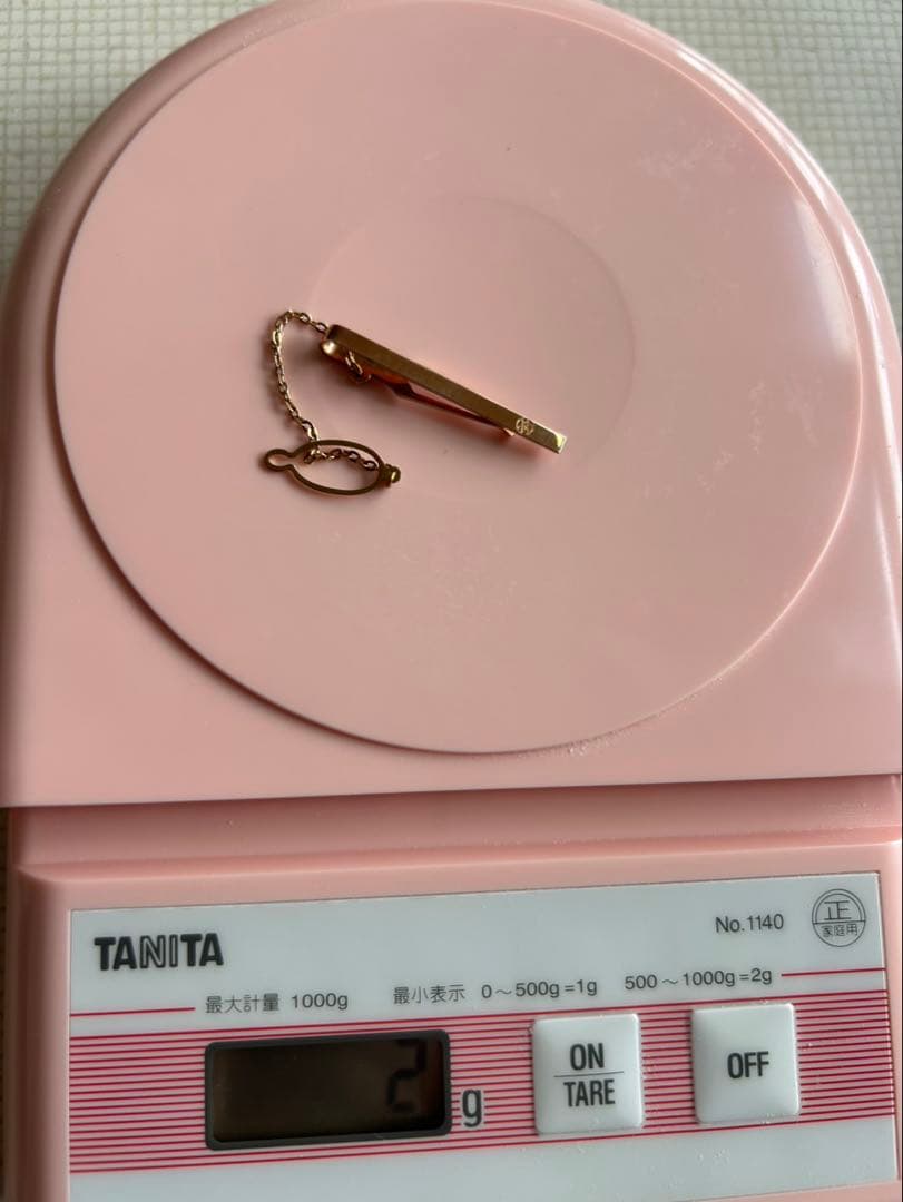 K10 ゴールドチェーン付きネクタイピン ヴィンテージ