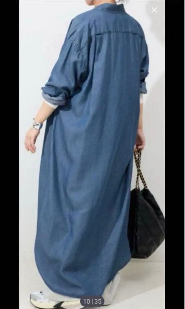 専用 未使用品 タグ付き スローブイエナ デニムライク シャツワンピース