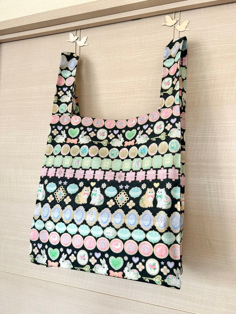 さくら⭐️☆22fabric生地使用☆レジ袋型マイバッグ