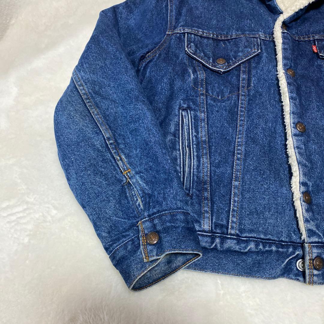 極美品　濃紺　リーバイス Levi's USA製 ボア デニムジャケット 80s