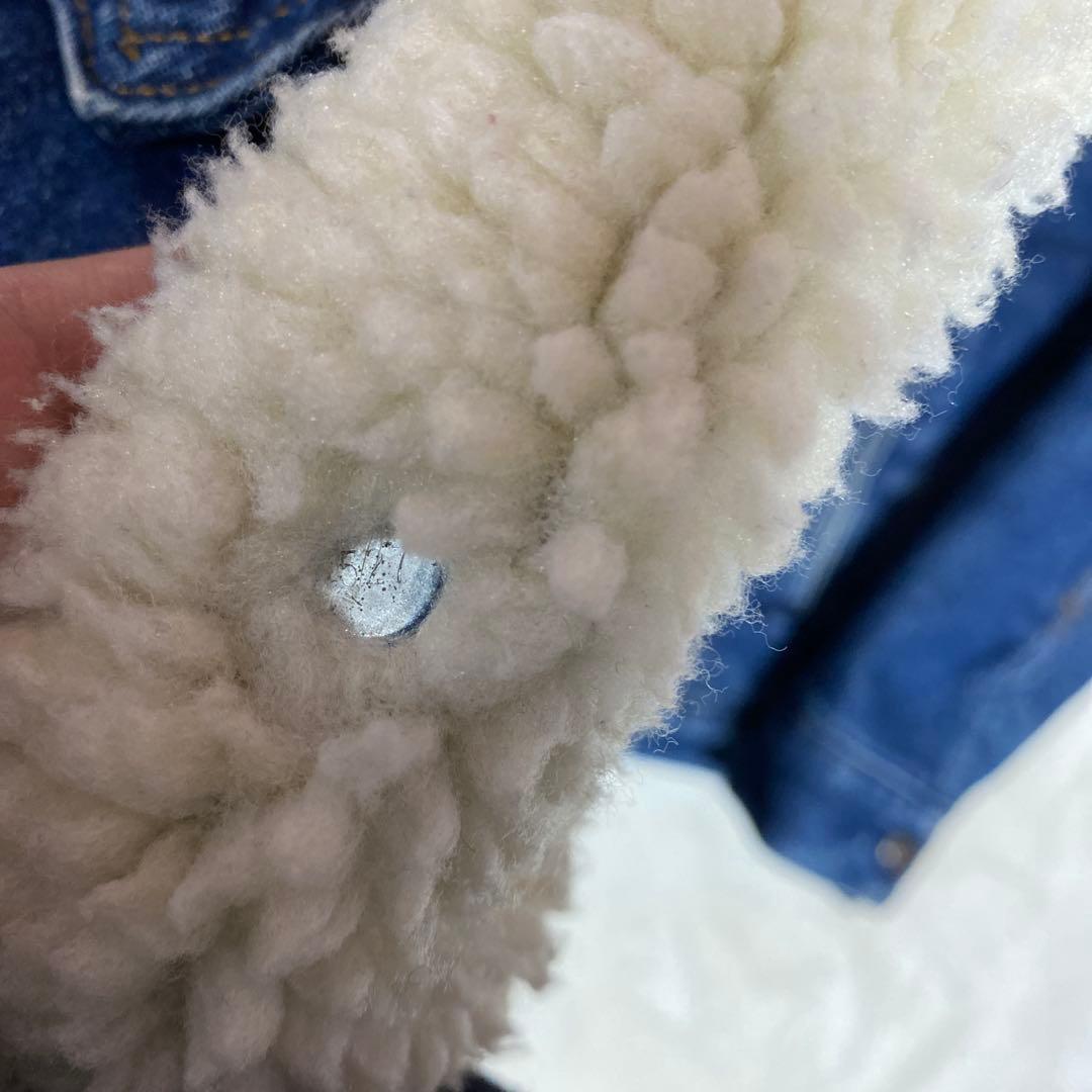 極美品　濃紺　リーバイス Levi's USA製 ボア デニムジャケット 80s