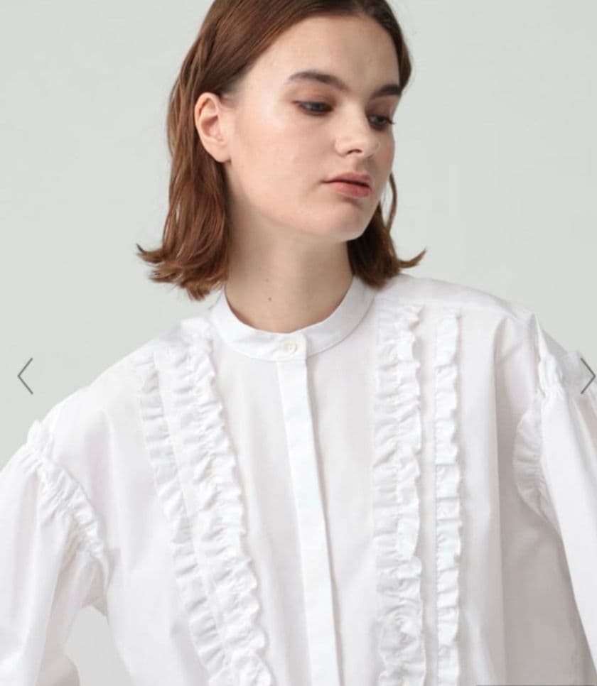 【新品】2025年セオリーリュクスVALENTINE SHIRTフリル 白