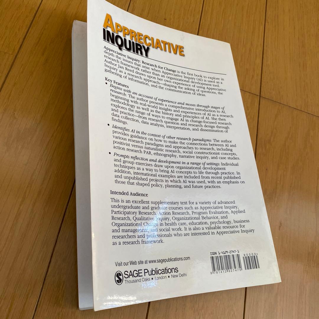 洋書 Appreciative Inquiry Research for Change