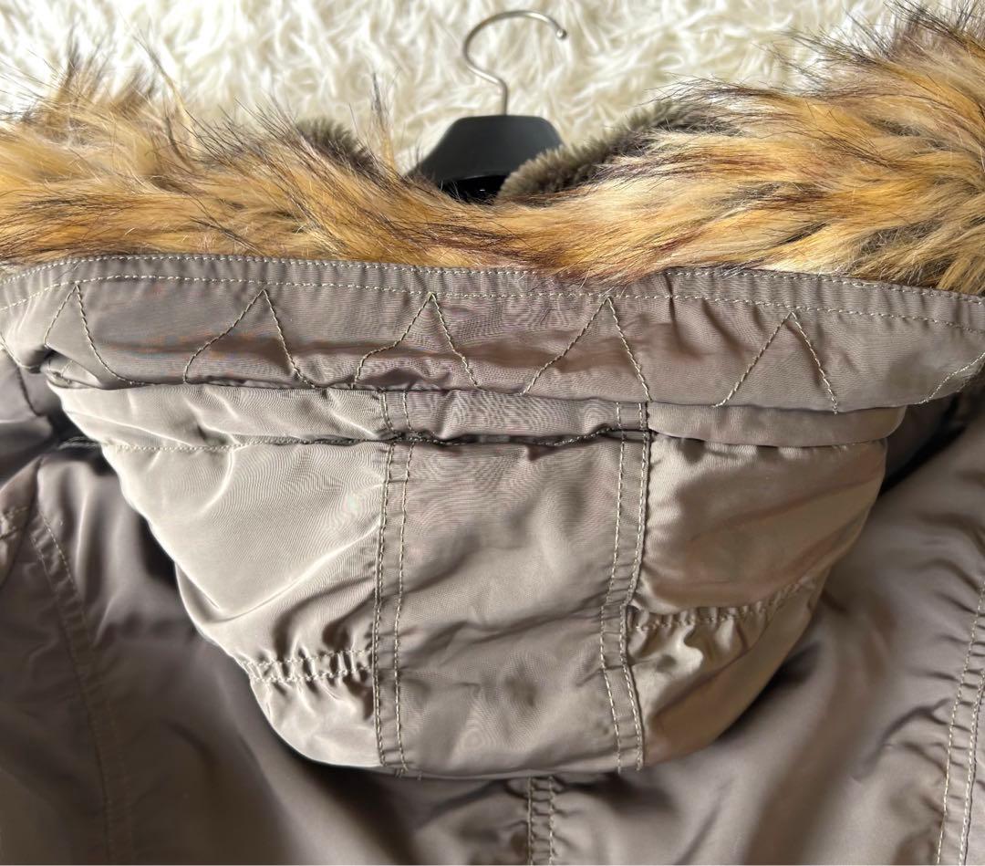 美品　AVIREX アヴィレックス N-3Bミリタリーモッズコート ファー　L