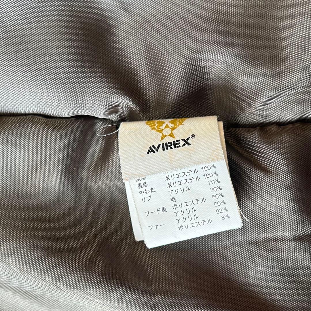 美品　AVIREX アヴィレックス N-3Bミリタリーモッズコート ファー　L