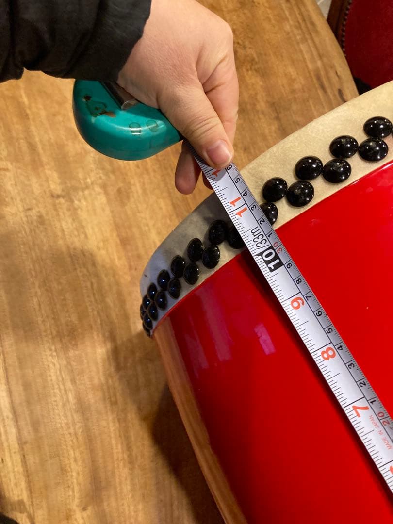 エイサー太鼓　赤い和太鼓 直径約33cm