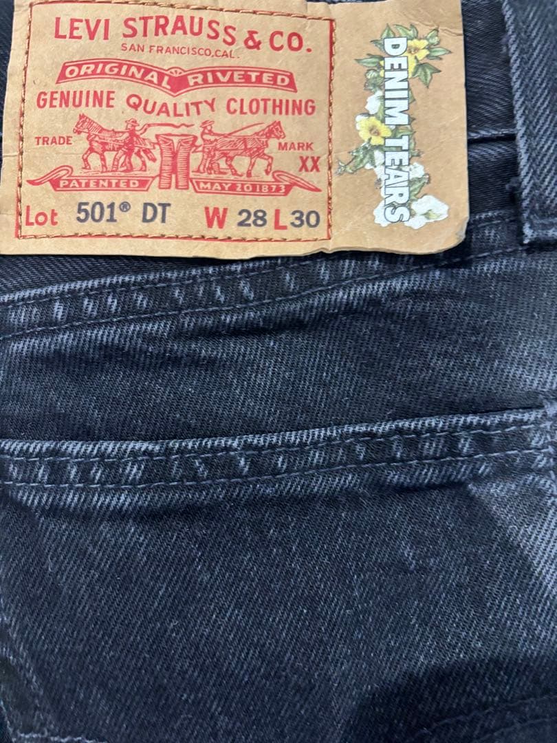 リーバイス × デニムティアーズ black W28 L30