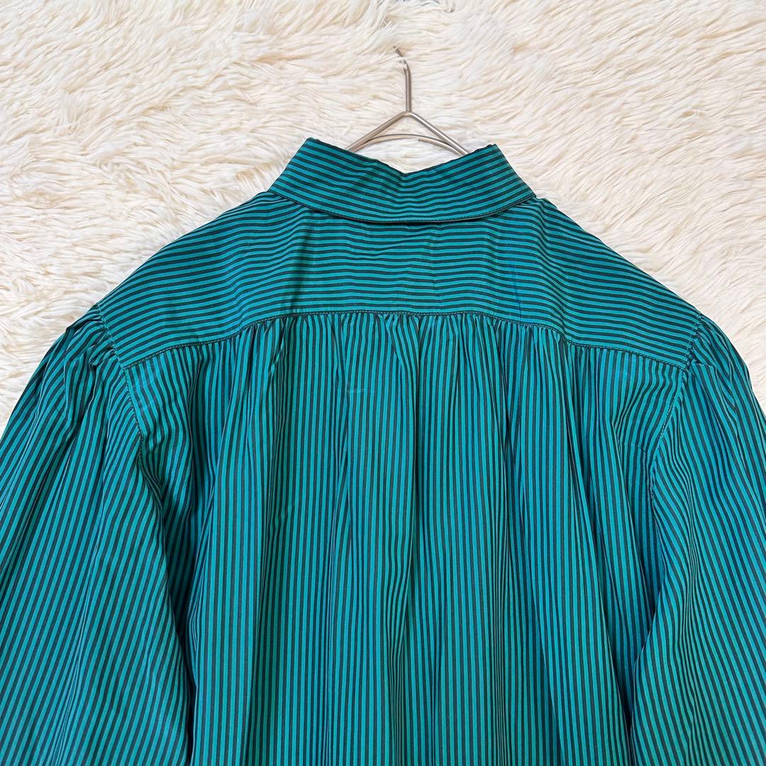 極美品 90s Christian Dior シルク100％ ストライプシャツ