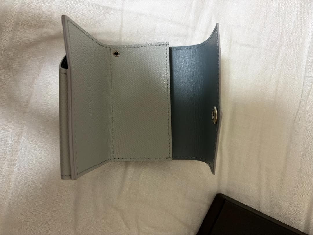 [アブラサス] 小さい財布 メンズ レディース 財布 日本製 本革 ライトグレー