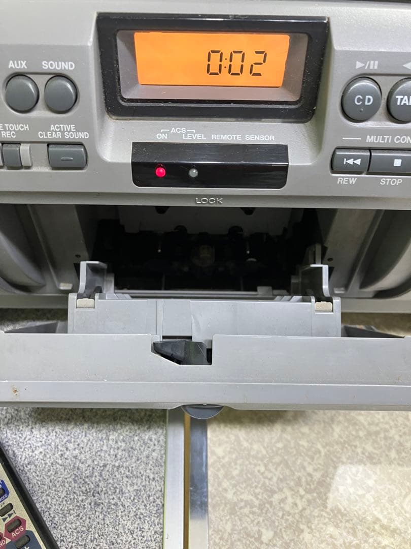 ビクター CDラジカセ VICTOR RV-X70 ドラムカン リモコン付