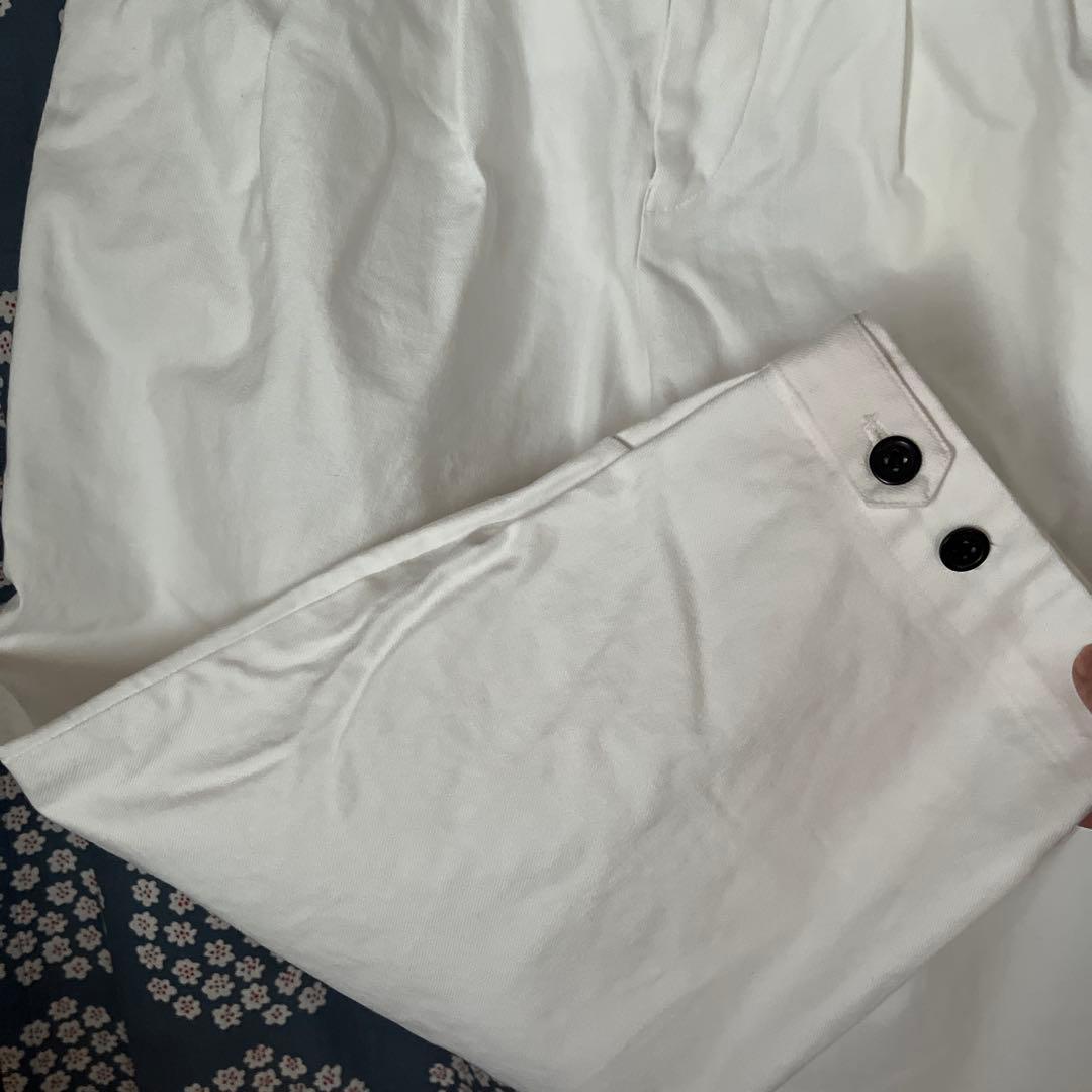 SALUE サルエ ユニセックス　 エッグチノパンツ　 ホワイト　　サイズ１