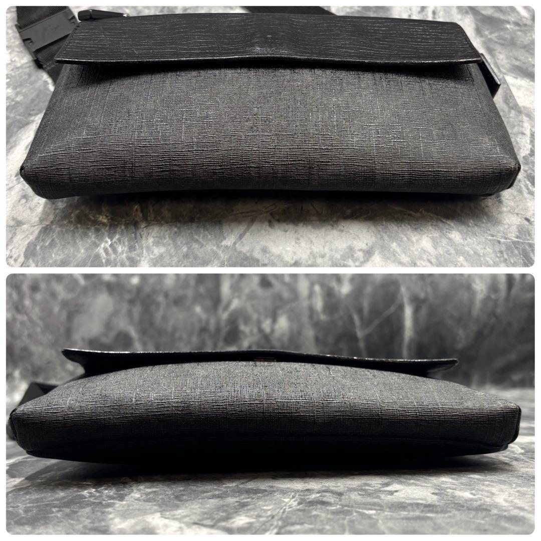 ✨美品✨GUCCI GG ショルダーバッグ ボディ ウエスト レザー 黒 ロゴ