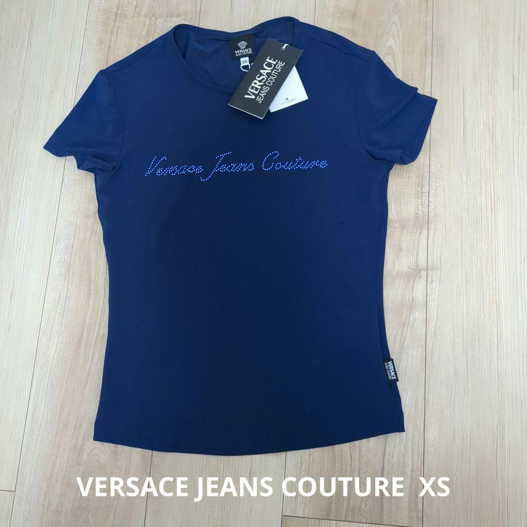 VERSACE JEANS COUTURE ネイビー Tシャツ XS