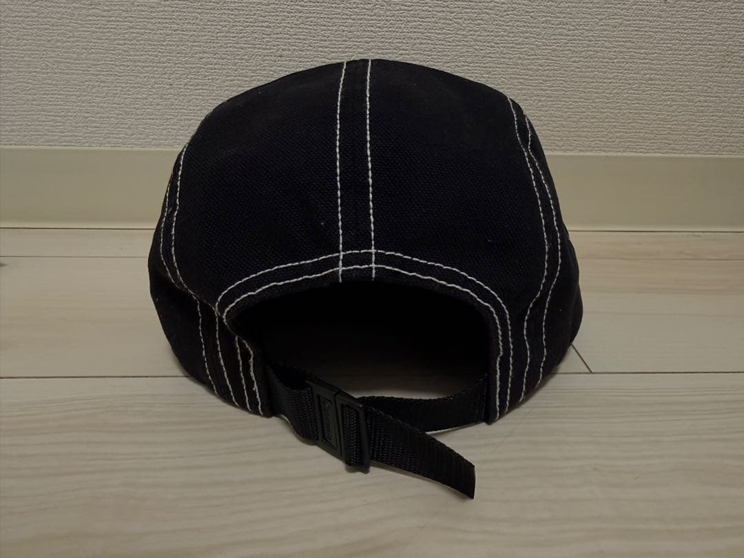 Supreme ブラック キャップ ストレートバイザー