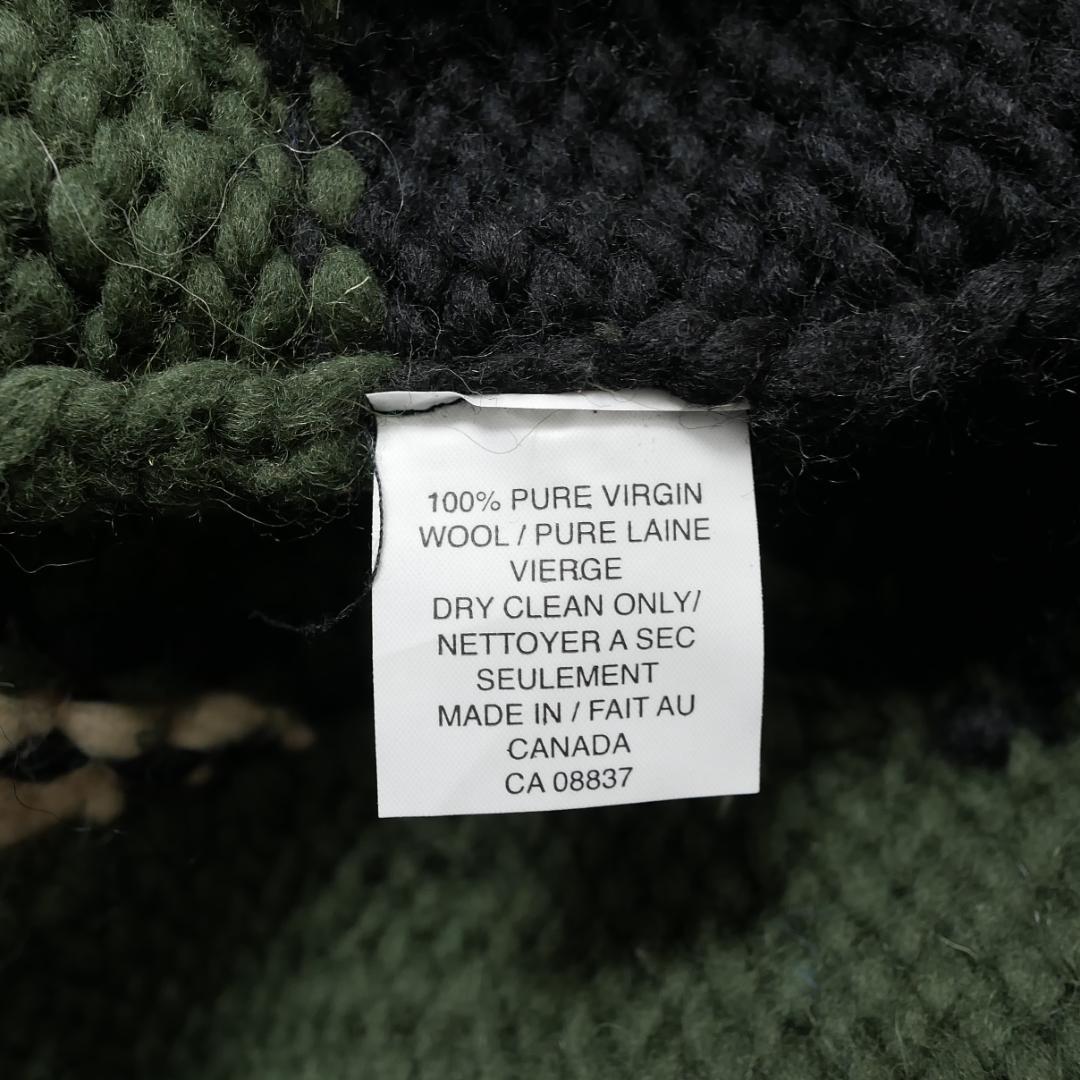 高級【カナタ】カウチンセーター XL相当 カモフラ迷彩 カナダ製 Kanata